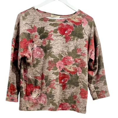 Angelina Floral Long Sleeve Top Size M
