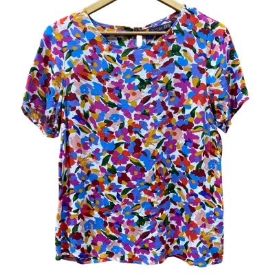 Mister Zimi Colourful Floral Patterned Top Size 6