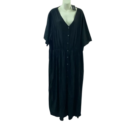 Sara V-Neck Maxi Dress Size 26 Black  