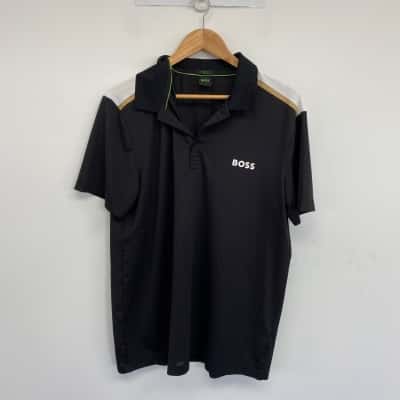 BOSS Black Short SLeeve Polo Shirt  Size XXL