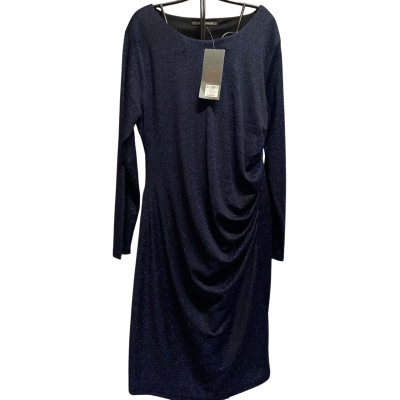 Liz Jordan Womens  Size 14 Long Sleeve Dress Black  / Blue 