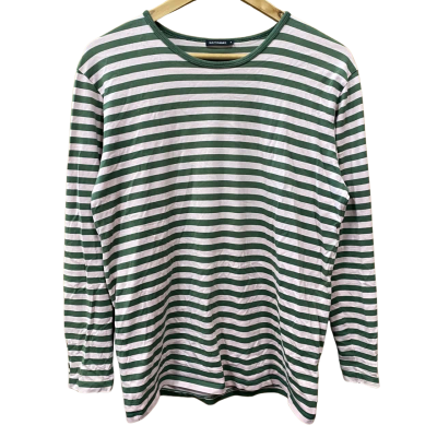 Marimekko Green/Pink Striped Top Size M