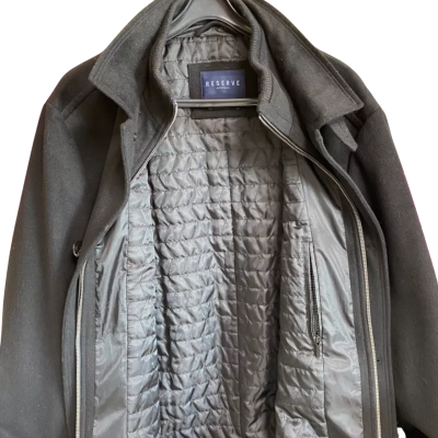 Mens Black Reserve Lined Jacket Size 4XL