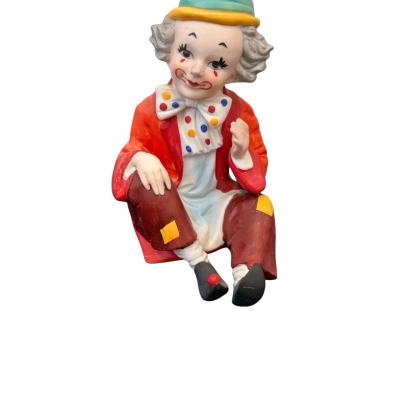 Hand-Painted Porcelain Clown Figurine Royal