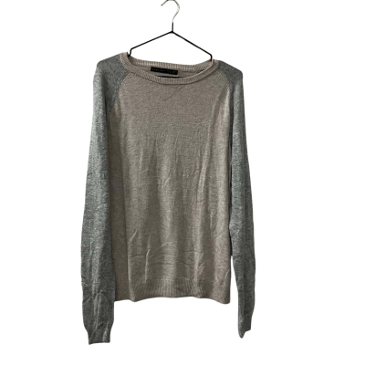 Zara Man Mens  Size L Crew Neck Jumper Grey / Natural 