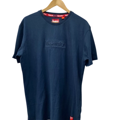 Superdry Mens  Size L Short Sleeve T-shirt Navy Blue 