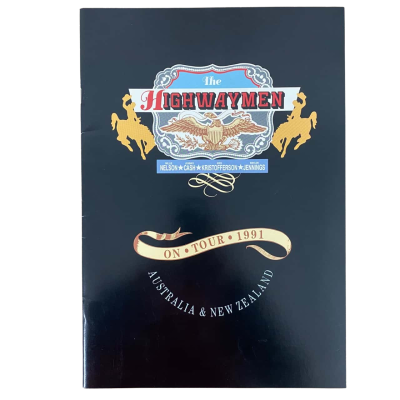 The Highwaymen On Tour 1991 Australian & New Zealand Souvenir Program Book
