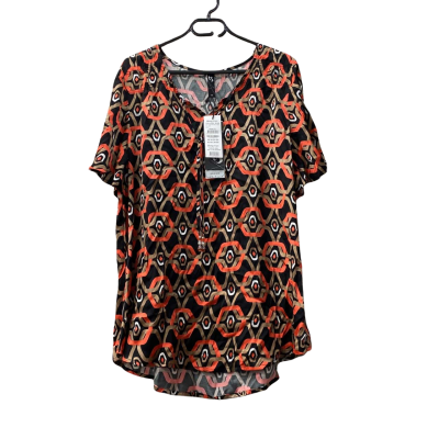 Taking Shape Womens  Size 12 Geo Satin Natural Tunic