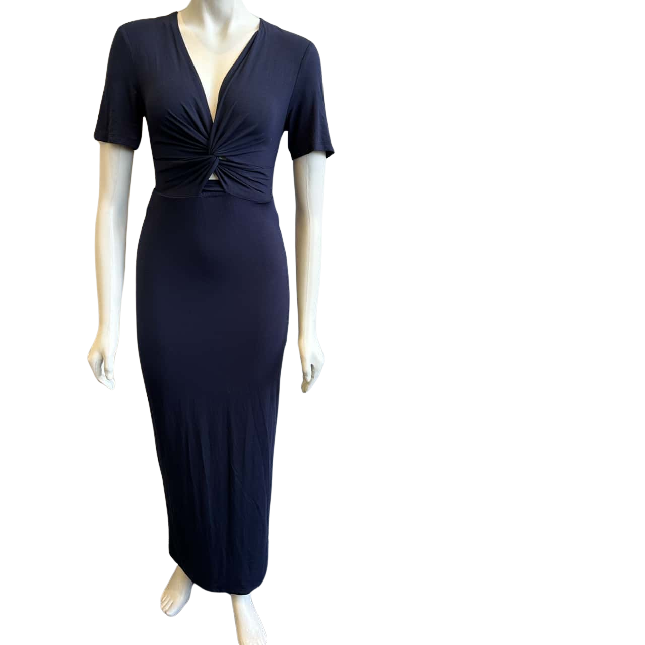 BNWT Favorite Daughter Women's Size XS Short Sleeved Maxi Dress Navy Blue(s)