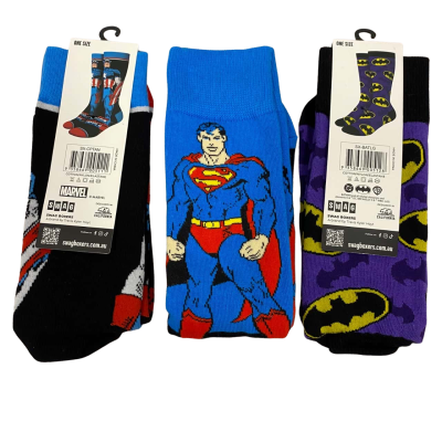 Marvel Theme Unisex Socks 3 Pairs ONE Size Multicoloured BNWT