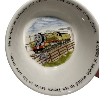 Wedgwood china children's bowl featuring Henry the Green Engine