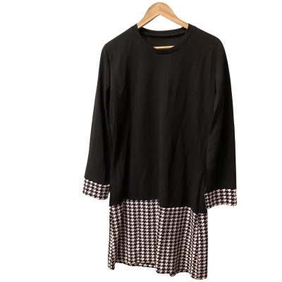  Womens  Size L Casual Dress Black  / White G