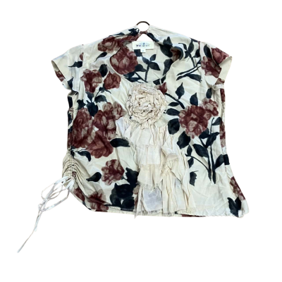 Trelise Cooper Blossom Buddies Cotton Silk Top  Size 12 Beige 