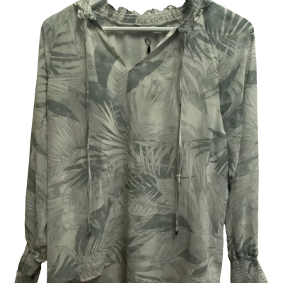 Calvin Klein Womens  Size M Long Sleeve Top Grey 