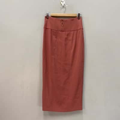 Sheike Womens  Size 8 High Waist Midi Skirt Rose Pink  