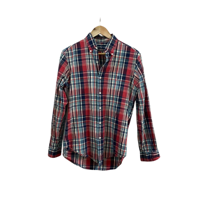 Ralph Lauren Mens  Size S Checked Long Sleeve Shirt Red/White/Blue