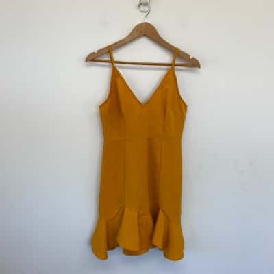Into Mustard Sleeveless Mini Dress Size 8 