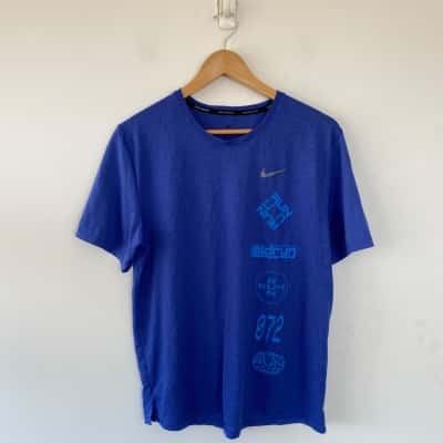Dri Fit / Nike Blue Running Short Sleeve Top  Size M 