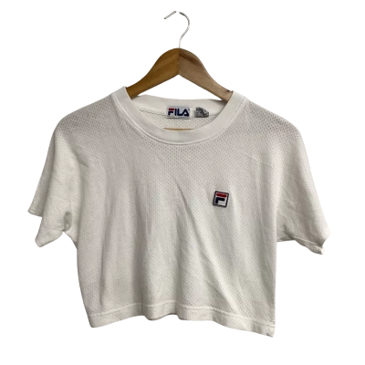 Fila Womens  Size M Cropped Mesh T-Shirt VGUC