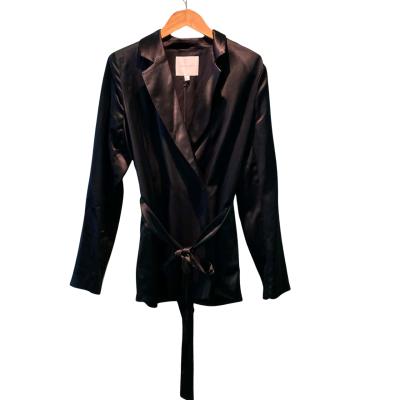Witchery Womens  Draped Jacket Size 8 Black  