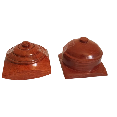 Wooden (Possibly Jarrah) Trinket Boxes x 2