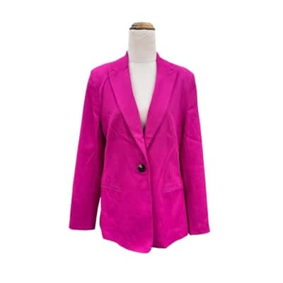 David Lawrence Womens Blazer Size 10 Fusha Pink  