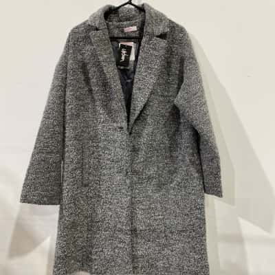  Ezibuy Womens  Boucle  Grey Marl Size 16 Winter Coat RRP$159.99