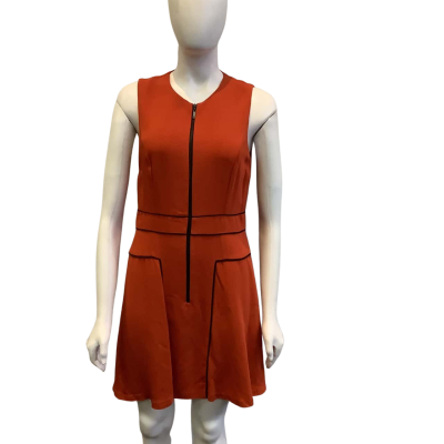 Cue Women's Size 12 Sleeveless Mini Dress  Burnt Orange 