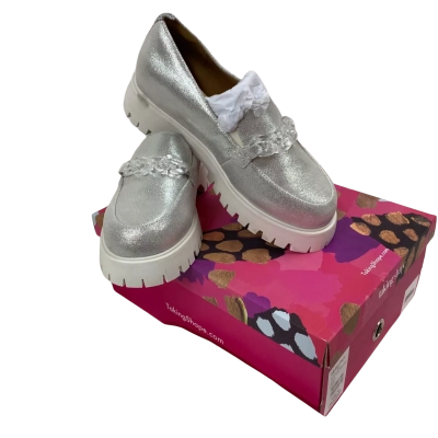 Taking Shape Women's Orthotic Chunky Chain Loafer Size 41 Silver BNIB RRP $189.99