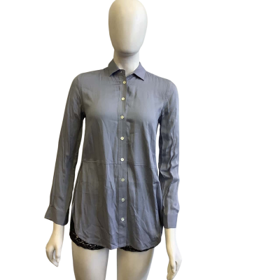 BNWT Trenery Women's Size XXS Long Sleeve Shirt Artic  Blue 