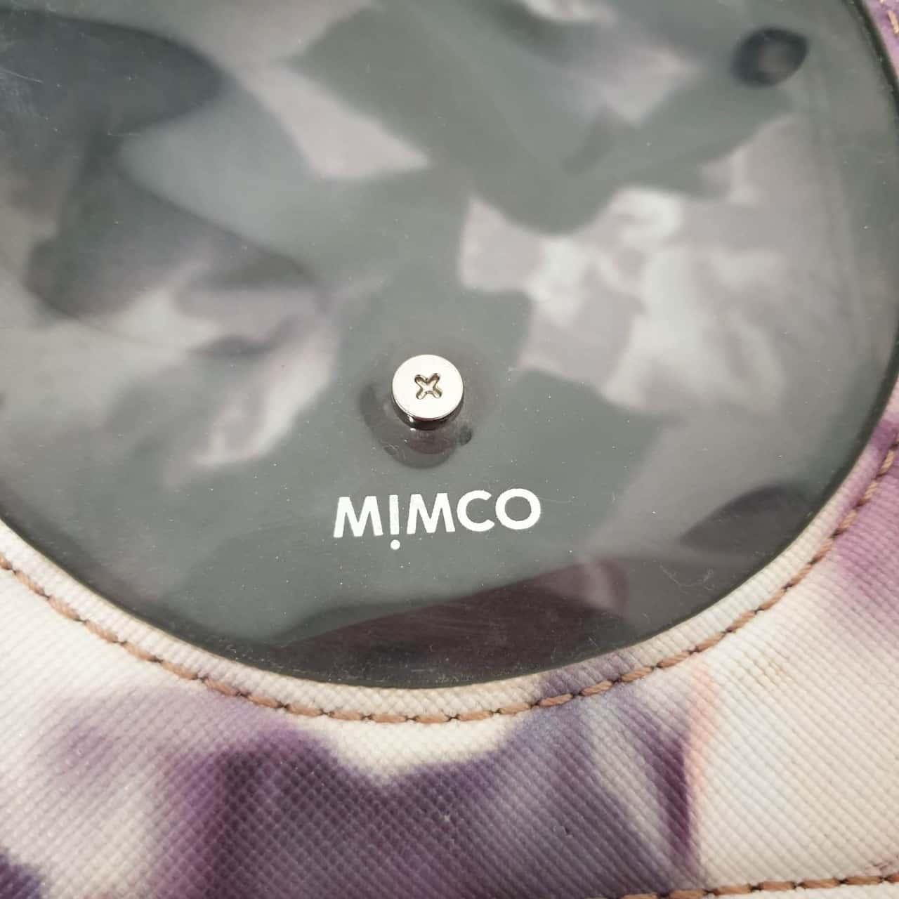 Mimco Small Square Zip Around See In Window Front / Pale Pink & Purple