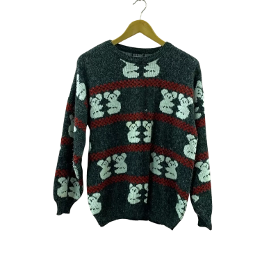 Vintage Nice Body Retro Australiana Sweater Size Small to Medium Grey / Red / White - As is