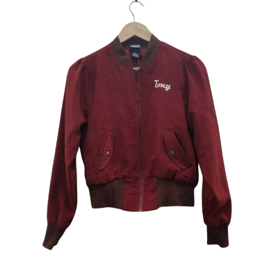  Marvel By Her Universe Womens Size S-M Bomber Jacket Maroon 
