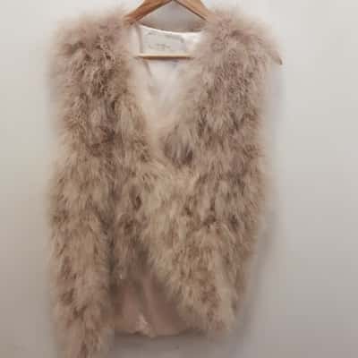 Amity Unity soft feather Satin lined hook front  vest