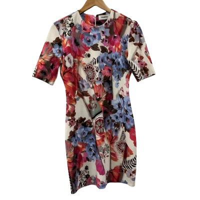 Desigual Womens Size L Short Sleeve Dress Floral 