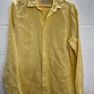 RM Williams Mens  Size L Long Sleeve Shirt Yellow 