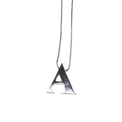 925 Silver Necklace With 925 Silver ‘A’ Pendant