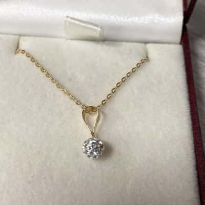 Sterling silver gold plated chain and pendant 