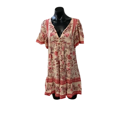 Salty Bright Womens  Size 8 Babydoll Dress Floral / Pink  