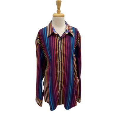 Robert Graham Striped Long Sleeve Shirt.  Size XXL