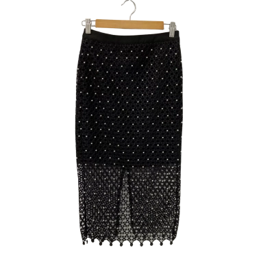 Kookai Womens  Size 36 Pencil Skirt Black with pearls