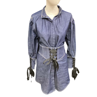 Acler Womens  Size 6 Denim Dress Blue 