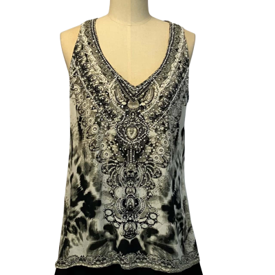  Fashion Spectrum Womens  Size M / L Silk Singlet Animal print / Multicoloured 
