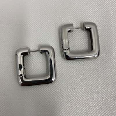 Unbranded Women's Hoop Earrings Square Costume Jewellery 