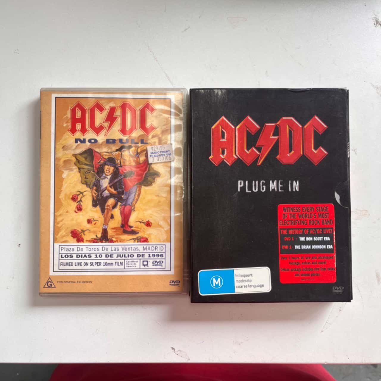 ACDC DVDS (PLUG ME IN, NO BULL)