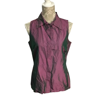 Compagnie Internationale Express  Womens  Size 7 / 8 / M 100% Silk Sleeveless Top 