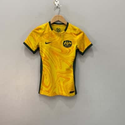Nike Womens Socceroos Size XS Jersey Green / Yellow 