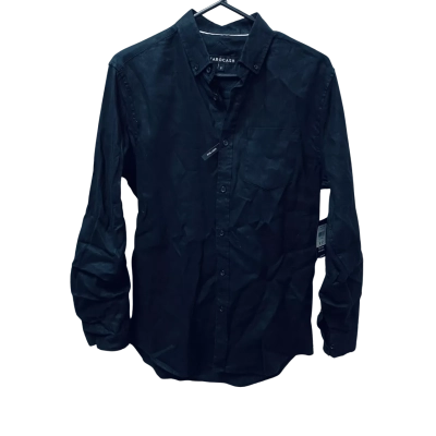 Tarocash Mens  Size XS Long Sleeve Shirt Black  With collar buttons and front pocket