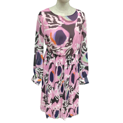 Gorman Womens  Size 10 Long Sleeve Dress Pattern / Pink  