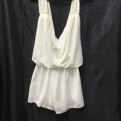 MAY Womens  Size 12 Mini Dress Off White 